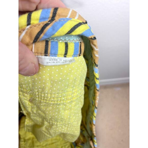 Hei Hei Shorts Size Large 10/12 (See Desc) Yellow Tan Stripe Anthro Boho Utlity - Picture 3 of 10